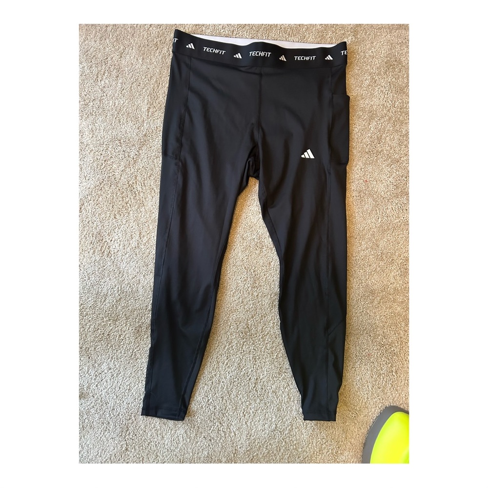Adidas Black and Gray Techfit Leggings